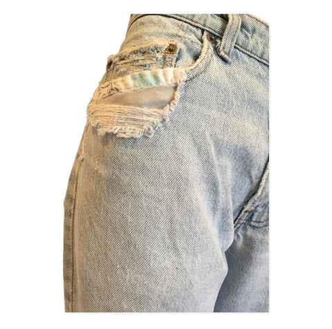 Paint-Splatter/Spray Painted Vintage Levi's Denim Shorts