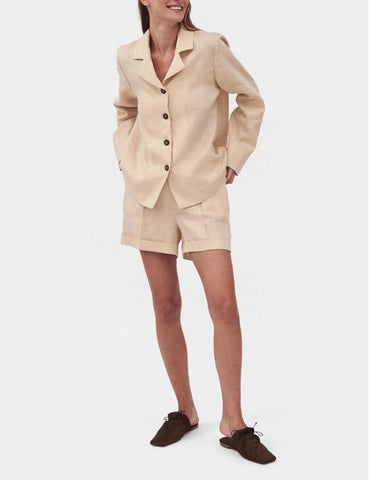 Linen Lounge Suit in Coral