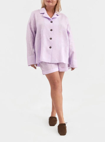 Lavender Linen Lounge Suit